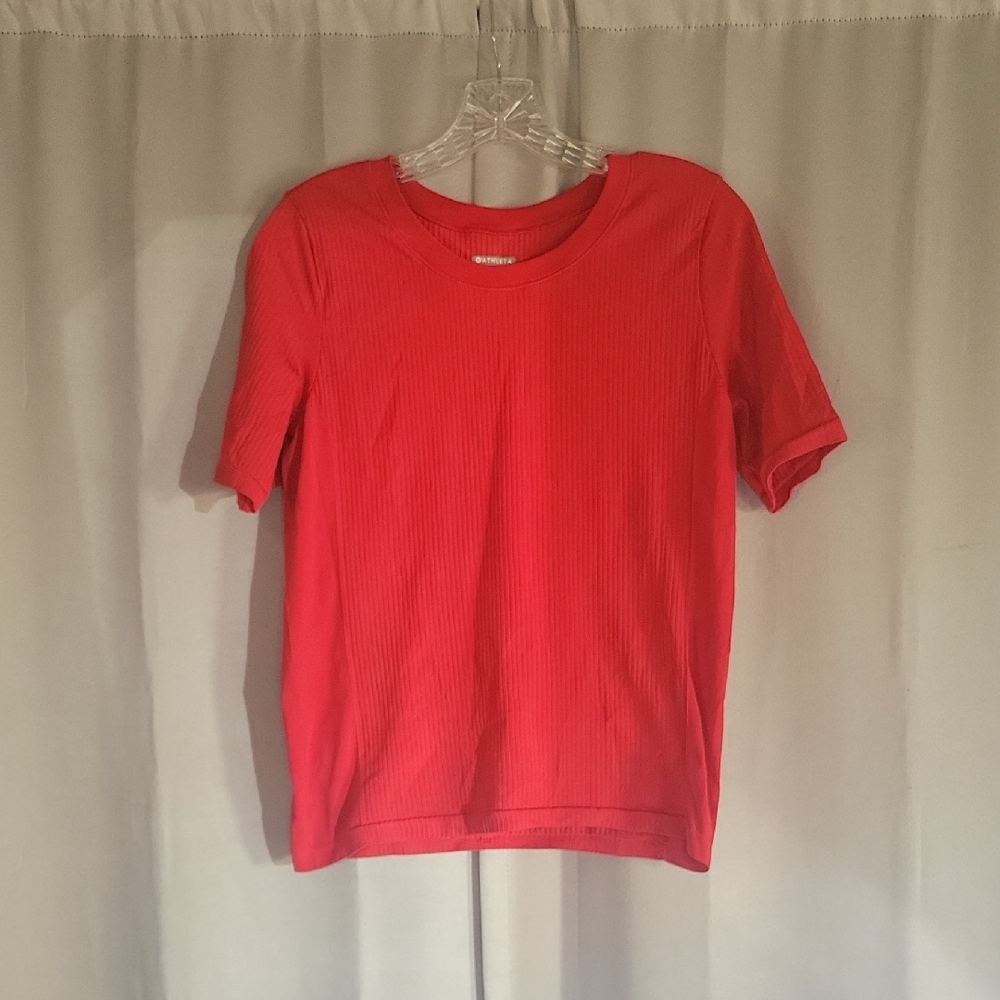 Athleta Bright Red Short Sleeve Tee